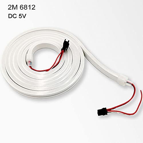 Boarda LED Neon Light,5V IC6812 2M Full Color Neno Magic RGB Flexible Waterproof Silicone LED Neon Light Strip,for Home DIY Holiday Festival/Outdoor Indoor Decoration (5V2M) (5VIC68122M)