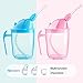 VOPHIA Drinking Beaker Cup for Disabled Adults, Convalescent No Spill Feeding Cup with Straw for Elderly Maternity Drink Water Porridge Soup 350ml (Blue)