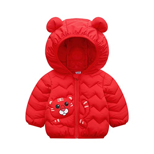 Toddler Baby Boys Winter Coats Jacket Girls Cute Bear Ears Coat Light Puffer Padded Outwear Kids Windproof Down Jacket