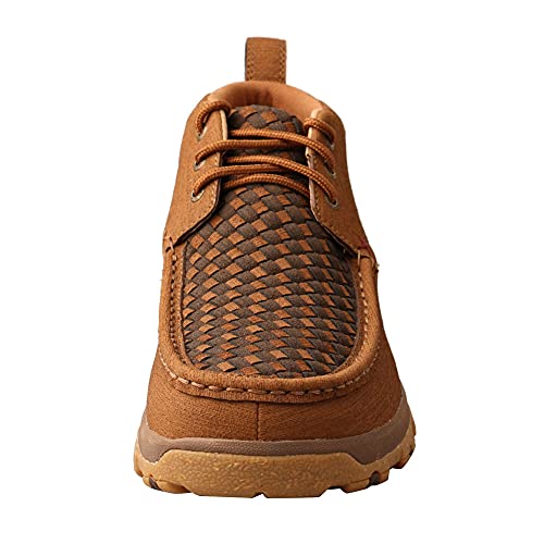 Image of Twisted X Men's Chukka Driving Moc, Moc Toe with CellStretch, Clay & Cocoa, 13 M