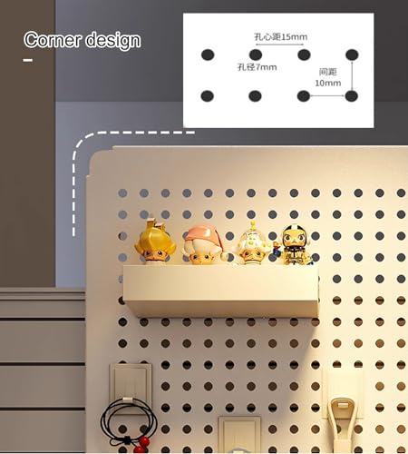 Genérico Estante de Pared para Herramientas con Tablero Perforado para Garaje, Almacenamiento de Brocas, Juego de Llaves, Soportes, estantes de Tablero Perforado para Escritorio, Kit Combinado de Tab