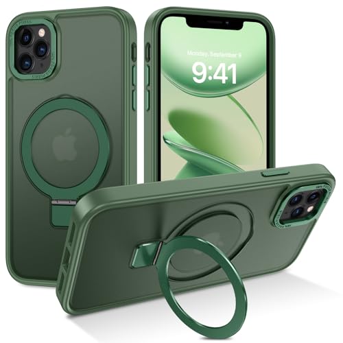 DUEDUE Magnetic for iPhone 11 Pro Max Case [Compatible with MagSafe] Translucent Matte Phone Case iPhone 11 Pro Max Slim Shockproof Protective Cover for iPhone 11 Pro Max Phone Case 6.5",Green by DUEDUE - Used condition - CA$7.77