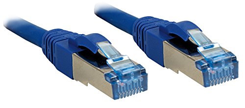 LINDY 2m CAT6a S/FTP LSZH Snagless Gigabit Ethernet Cable, Blue