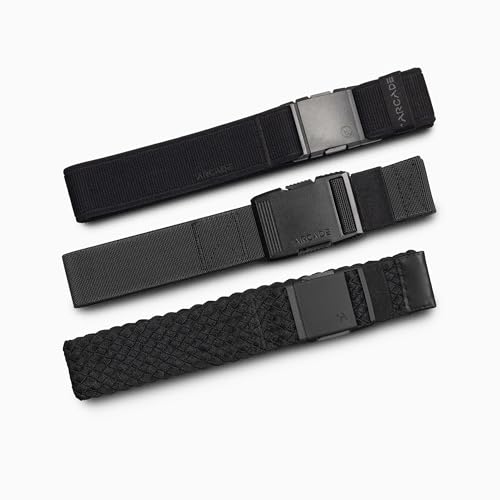 Arcade Belts Unisex Midnight Belt 3-Piece Bundle: High Grade