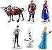 CYSJ 6 Pcs Princesa Congelada Cake Topper Frozen Decoración de Tartas Figuras Decoración para Tarta de cumpleaños de Figuras de Dibujos Animados del Fiesta Suministros
