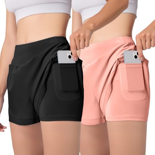La mejor comparación de Ropa de Ejercicio y fitness para Mujer para comprar hoy. 44 TOPONE Short Deportivo Mujer 2 In 1, Licra Pantalones Corta Secado rápido con Bolsillos, Ropa Aire Libre Cintura Alta Elástica para Correr, Ejercicio, Fitness, Yoga, Bikers,...