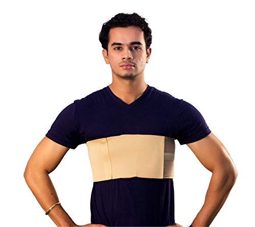 zedoff classic Chest Rib Belt Elastic Wrap Injury Binder Compression & Support Brace for Men & Female (skin free size) (B08LXJP9S6) Amazon Price History, Amazon Price Tracker
