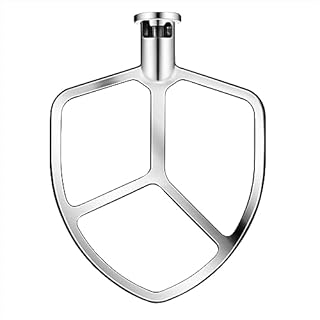 Flat Beater for KitchenAid 5-6 Quart Bowl-Lift Stand Mixer, Stainless Steel Paddle Attachments Fits for Kitchenaid Professional 5 Plus and 600 Seris Mixer, Mixing Accessories, Dishwasher Safe
