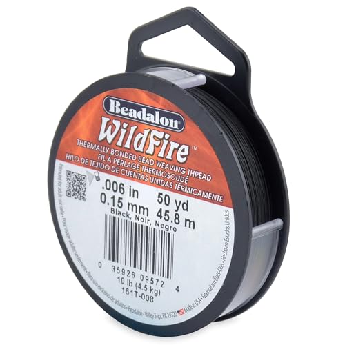 Beadalon Wildfire Fil à Perlage pour confectionner des Bijoux Blanc 114,4 m