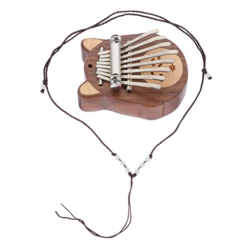 8 Keys Kalimba Thumb Piano: Dos Desenhos Animados de Madeira Piano Dedo Piano Presente Para Fãs de M
