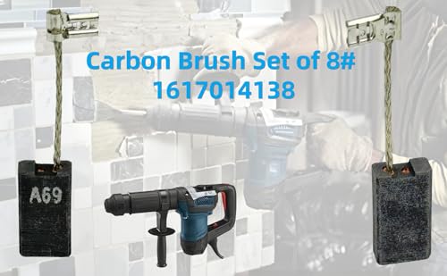 Image of 8-pcs 1617014138 Rotary Hammer Carbon Brush for Bosch 11240 11240 11247 11388 RH540M 6 x 12.4 X 23mm Replacement Parts 1617014138 Rotary Hammer Carbon Brush