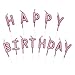 Lahviuu Happy Birthday Candle, spersonalizowane ozdoby na tort z literami 'Happy Birthday', dekoracja tortu świeca na dekoracje urodzinowe (różowe złoto)