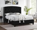 Roundhill Furniture Summit Sleigh, King, Black