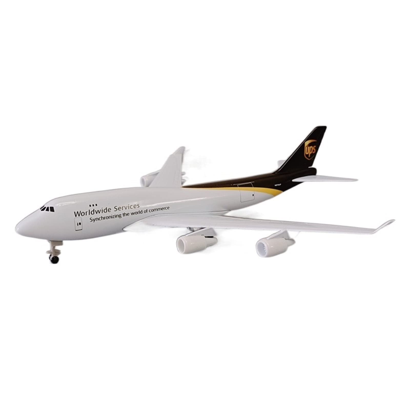 Modelo de avión Boeing B747 de aleación con base de rueda 20 cm 7