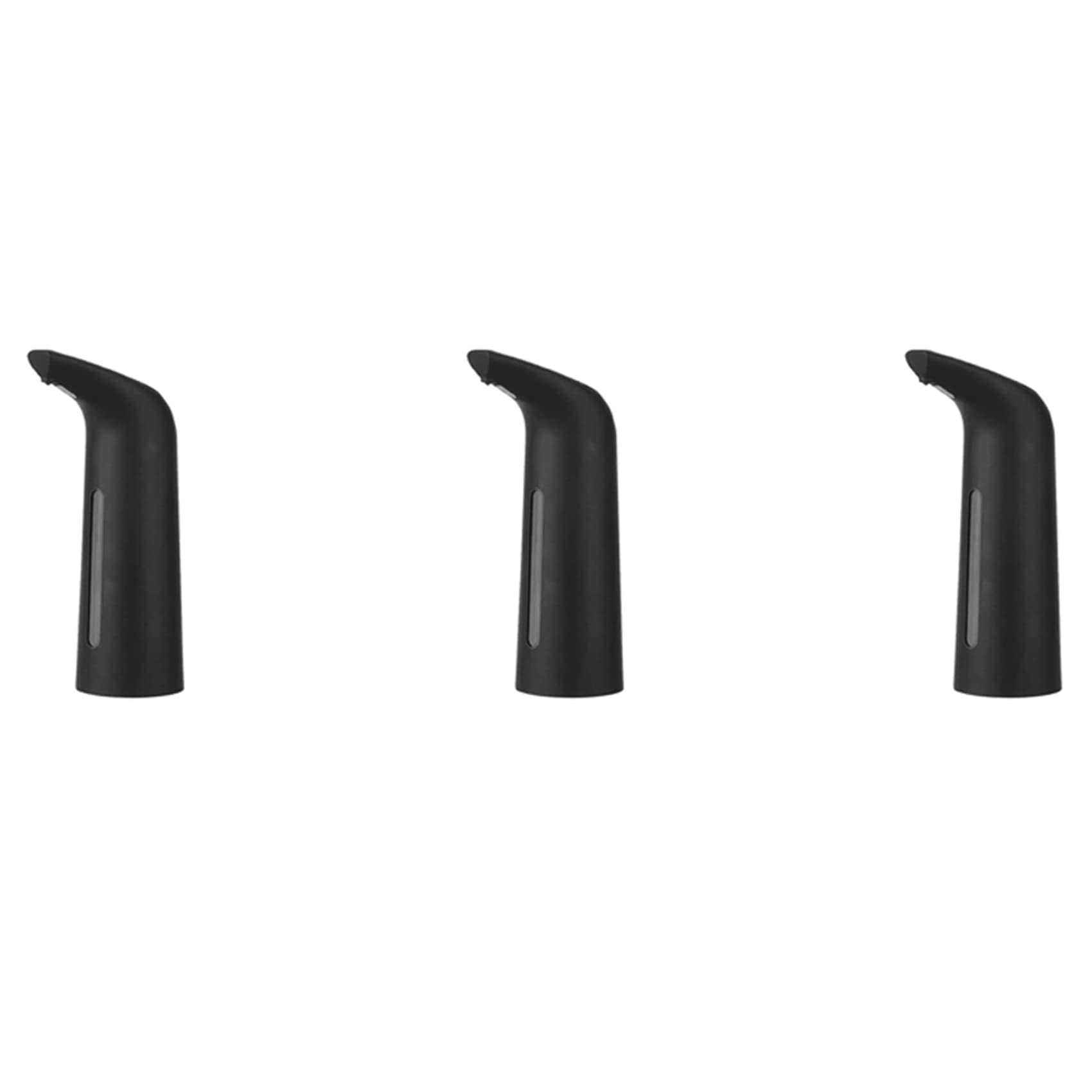 Hndhbfgrt 3X Black Automatic Soap Dispenser Touchless, Auto Liquid Soap Dispenser for Kitchen Bathroom 400Ml