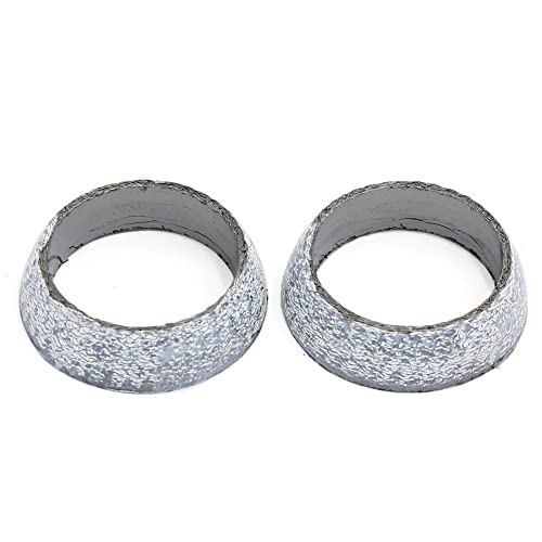 Image of uxcell Car 1.8 inch Dia Cone Shape Exhaust Muffler Graphite Donut Seal Gasket Header 2 Pcs