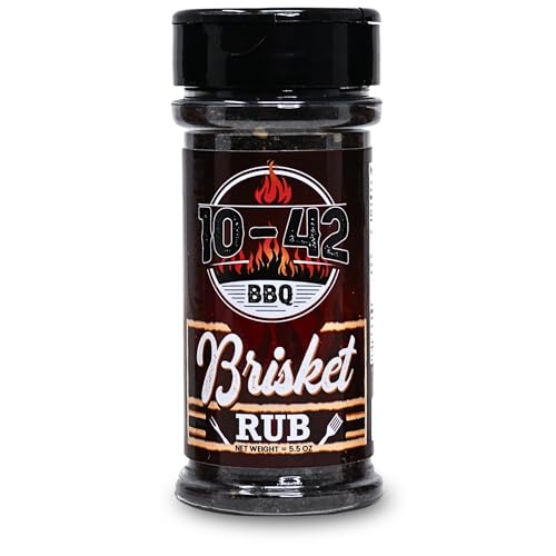 Five Star Seasonings 10-42 BBQ Brisket Rub | All-Natural Spice for Steak, Rib, Beef Brisket | Barbecue Meat Dry Rub | BBQ Rubs and Spices for Smoking and Grilling | No MSG, 5.5.oz Bottle