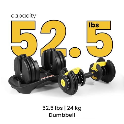 Image of The Cube Club PowerBells Set of 2 Adjustable Iron Dumbbells (2.5-24 Kg) | 15-IN-1 Dumbbell Weights with Non-slip Metal Handle for Fitness Exercise | Home Workout Gym Equipment for Men and Women (1 Year Warranty)