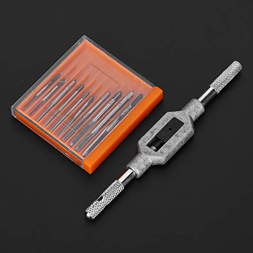 Yosoo Health Gear 11-teiliges Mini Gewindeschneider Set aus Schnellarbeitsstahl HSS, M1 bis M3,5, Präzise Gewindebohrung für Schraubenmaschinen und Handwerkzeuge
