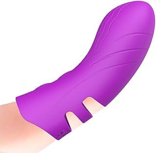 Premium 2025 Electric Silicone Finger Sleeve (Purple) - 10 Mode Massager, Waterproof & Couples Gift
