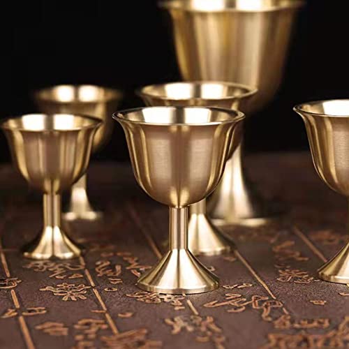 Rituale Cup Triple Moon Calice Chalic Prop Divinazione Strumento astrologico Wi Goldplating Ottone Stoviglie Chalic Prop - immagine 3