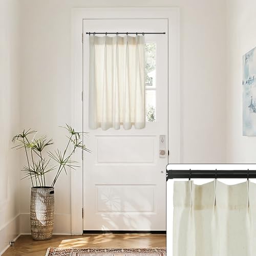 Lino Rosa Boho Pinch Pleat Curtain