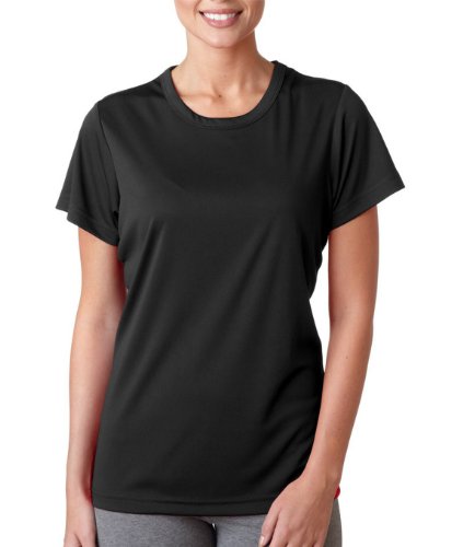 Ultraclub Ladies' Cool & Dry Sport Performance Interlock T-Shirt M Black #TOP24
