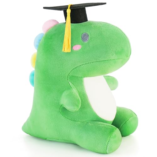AIGIMU Graduation Dinosaur Stuffed Animal 2026 Graduation Plush Gifts Graduation Plush Stuffed Kindergarten Graduation Gifts Kids Graduation Gift, Green