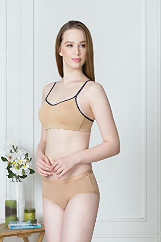 Image of Van Heusen Women's Cotton Cami Bra | Non Padded | Non Wired | Everyday Bra| Soft Cotton | Teenage Essential | All-Day Comfort | Thin Straps | Style 11013