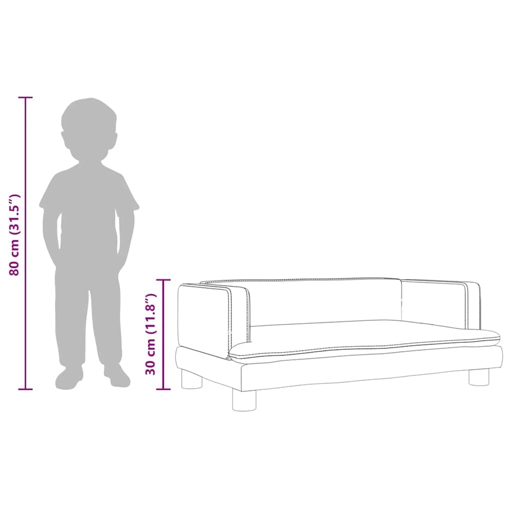 vidaXL Sofa dla dzieci, różowa, 80x45x30 cm, aksamit, sofa dziecięca, sofa do pokoju dziecięcego, mała sofa, sofa dla dziecka, minisofa