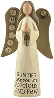 Feather & Grace Folding Hand, Figurine for Aunt, Statue for Home or Room Decor, Guardian Angel Ornament Gifts for Her-Resins-Multi, one Size