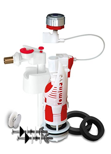 Fominaya 0139701211 Descargador, doble pulsador + grifo lateral FomiNEMO, Negro, Estandar