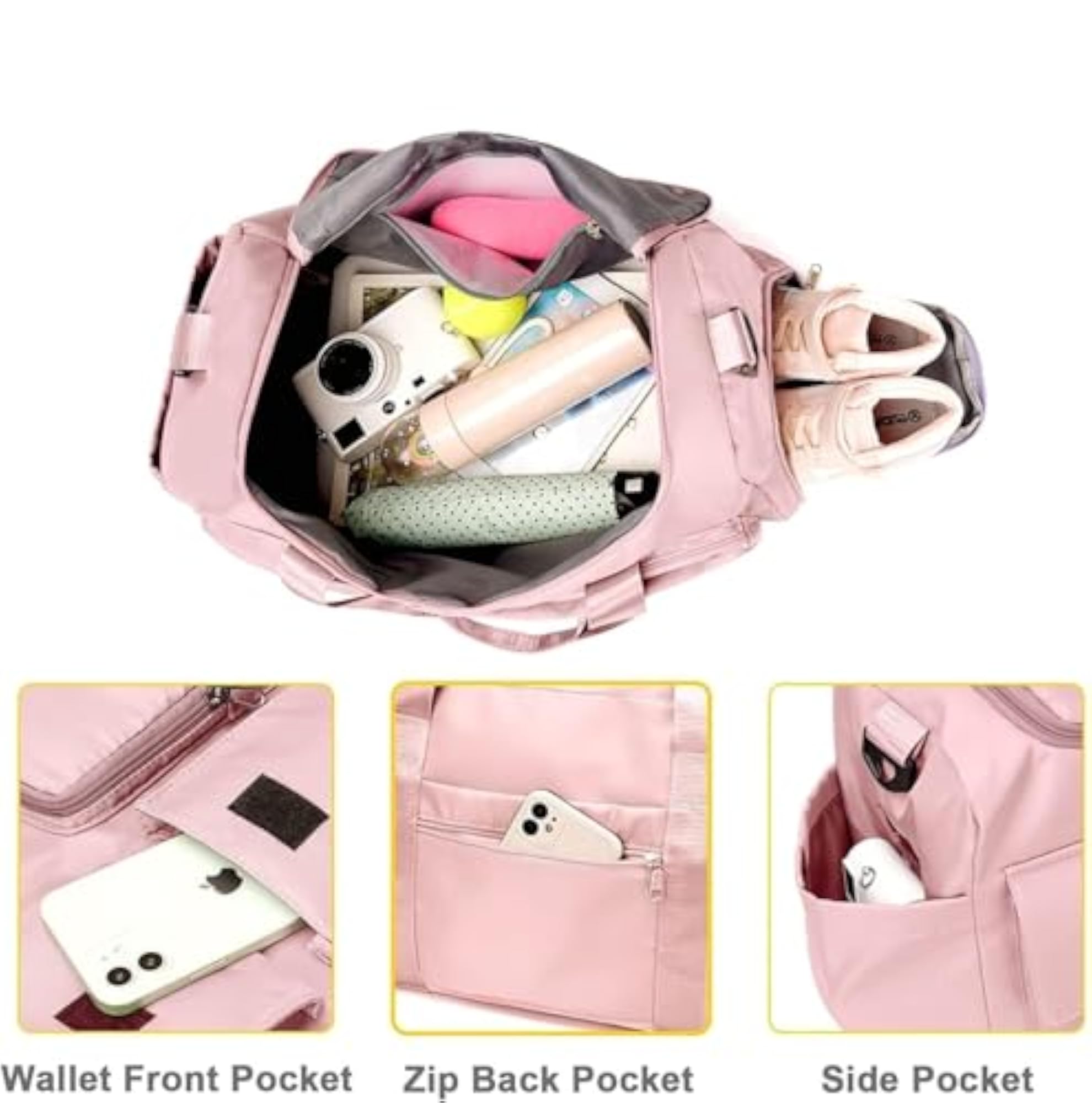 Multi-Compartment Lightweight Travel Bag for Men and Women