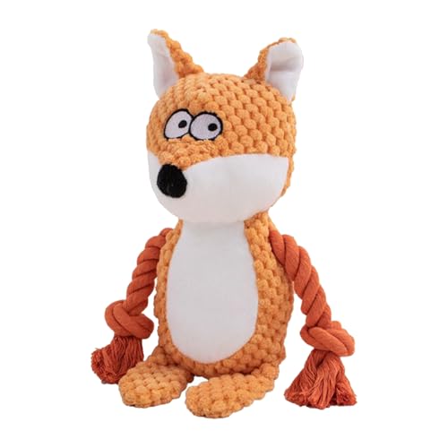 犬用 きしむおもちゃ | ペット用歯磨きロープ人形 | かわいい ペット用 キュー鳴る 噛むロープ人形,ストレス解消 運動 トレーニング 遊び