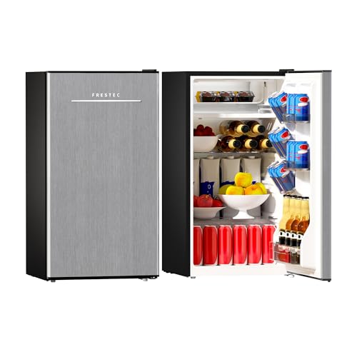 Frestec 3.1 Cu. Ft. Mini Fridge with Freezer, Small Refrigerator, Mini Fridge for Bedroom, Single Door Compact, Energy Saving, Low Noise, Mini Fridge for Office