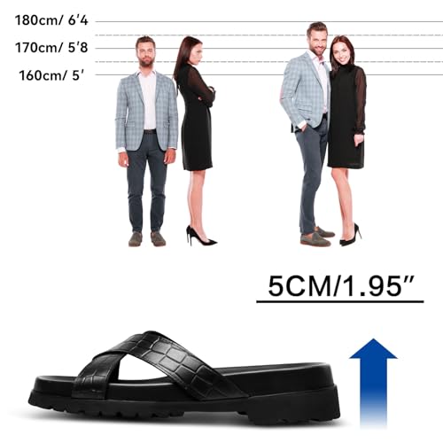 CHAMARIPA Fisherman Sandals Elevator Shoes Mens Leather Height Increasing Casual H81D15D192D2