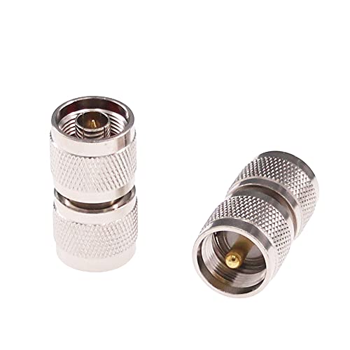 RFaha 2pcs UHF Male PL259 to N type Male RF Coaxial Adapter UHF to N Coax Connector(F60-2) - Image 2