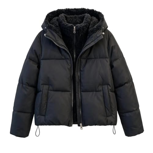Women's Winter Coats Warm Fleece Lined Puffer Jackets Winter Hooded Coats - image 1