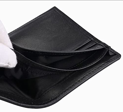 Luxury Genuine Crocodile Leather Alligator Belly Skin Bifold Wallet Men's Short Wallet Purses Card Holder (Crocodile Belly Black)4