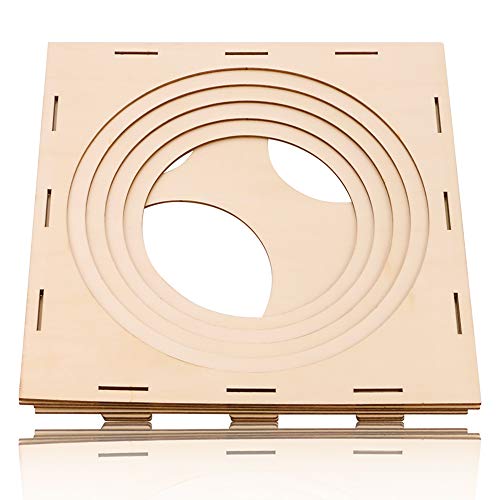 9 Holes Collapsible Wood Balloon Sizer Cube Box from 2" to 10",Balloon Measurement Tool for Birthday,Wedding,Party Decorations,Balloon Arches Columns (12" x 12" x 12") – Image 7