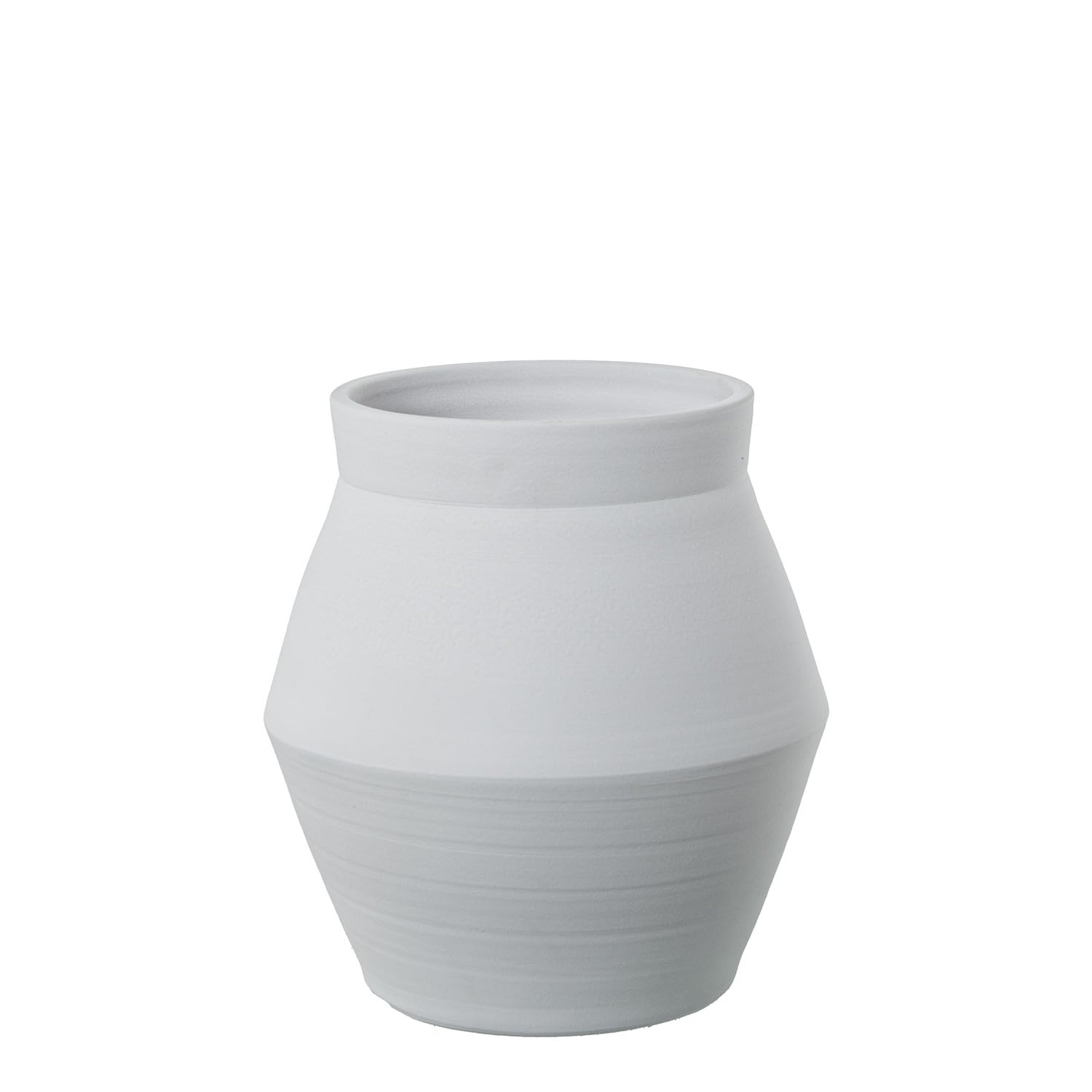 Pot en céramique blanc mat DRW 30x30x32 cm pour plantes de salon