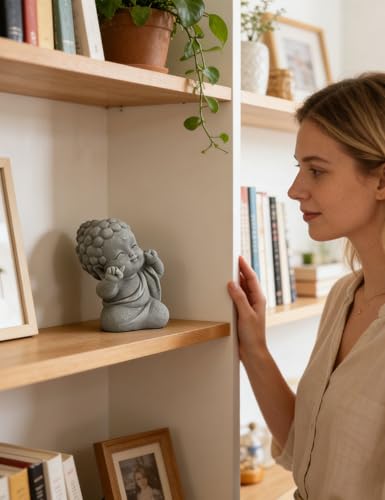 Figura Buda Bebé de Piedra Zen para Decoración miniatura 6