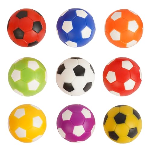 zeyce Foosball Balls - 1.42 Inch Table Soccer Balls Small Recreation Ball Set for Tabletop Game Accessory Foosball Replacements for Professional & Family Use (9PCS Mixed Colors)