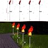 Baquler 4 Pack Solar Cardinal Gifts Stake Light Cardinal Decor Garden Red Bird Figurine Memorial Solar Light Outdoor Pathway Yard Lawn Ornaments for Summer Mom Outside Decorations Grave Women
