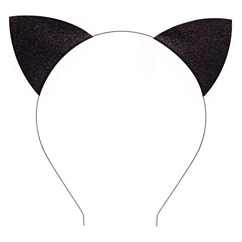 Merroyal Glitter Cat Ears Headband Cover