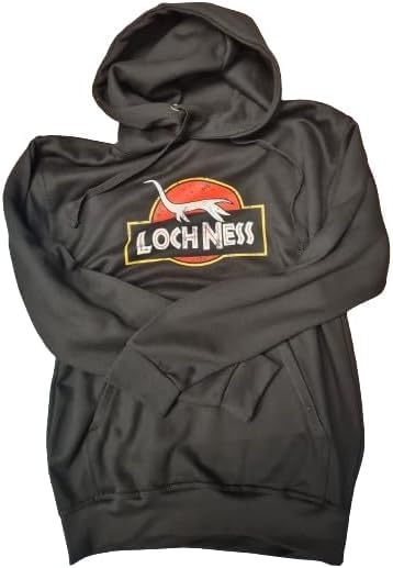 Sweat à capuche dinosaure noir XL Nessie vêtement streetwear ample pour homme et femme