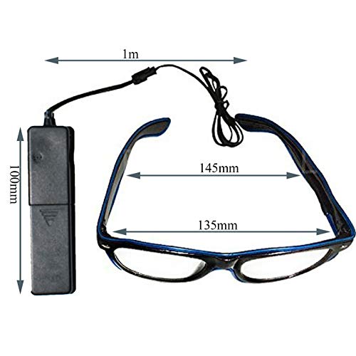 GCBTECH LED Bril Blauw Roze Groen Neon Licht Bril EL Neon Knipperende Lichtgevende Bril Verstelbaar Geluidscontrole… - Image 6