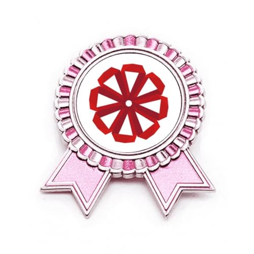 Broche fleur de Noël rouge Origa Rose en métal, un bijou de fête raffiné