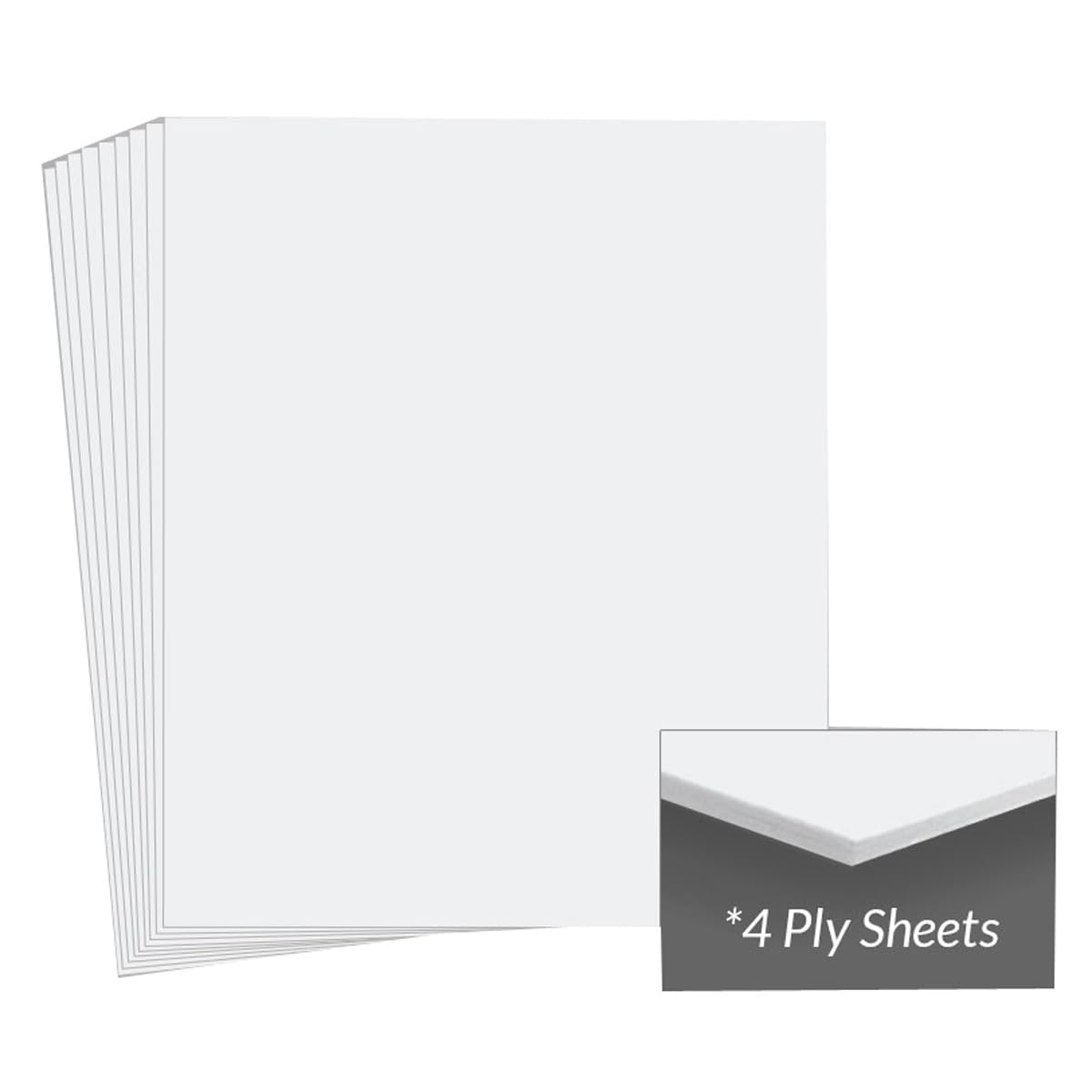 Archival Methods 100% Cotton Museum Board, 20x24, 4 Ply, Bright White, Package of 15
