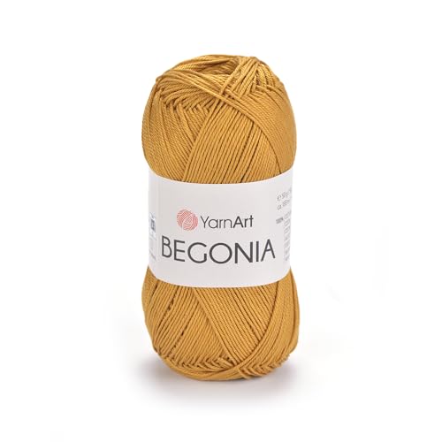 Image of YarnArt Begonia 100% Cotton, Pure Premium Soft Cotton for Knitting Crochet and Amigurumi, Shiny Colors 1.76 Oz (50g) / 185 Yrds (169m) (6340)
